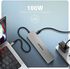 Multiport-Hub AXAGON HMC-7HX2 USB-C 3.2 Gen 1 hub, 2x USB-A + 1x USB-C, 2x HDMI 4K 60Hz, GLAN, PD 100W, 15cm USB-C cable image number null