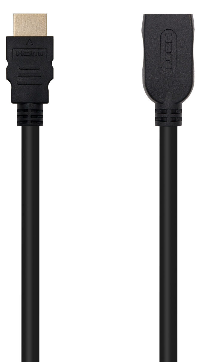 Cable Prolongador NanoCable HDMI 2.0 A/M-A/F 2 M Negro image number 1