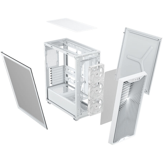 Torre ATX Corsair 3200D RS Perfomance Blanco Cristal Templado image number 7