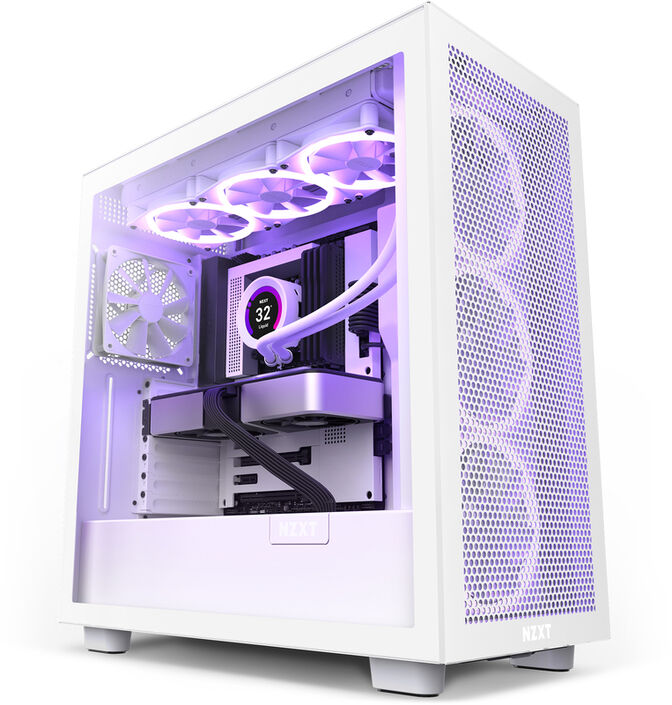 Torre ATX NZXT H7 Flow Blanca Cristal Templado image number 1