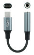 Cable Conversor de Audio NanoCable USB-C/M - Jack 3.5/F 11 CM Negro/Gris image number null