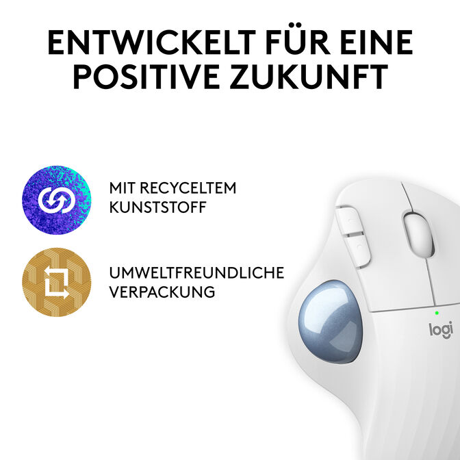 Rat&oacute;n Logitech Ergo M575s Trackball Blanco image number 1