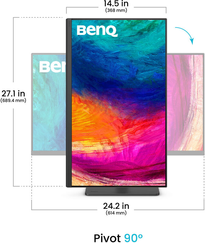 Monitor BenQ DesignVue 27" PD2706QN IPS QHD 100Hz USB-C (PD90W) image number 3
