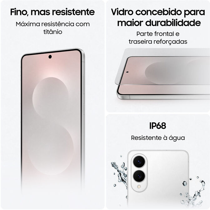 Smartphone Samsung Galaxy S25 Edge  6.7" (12 / 512GB) 120Hz Plateado Tit&acirc;nio image number 4