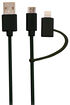 Cable de Carga/Sincronização Ewent 2 em 1 Lightning + Micro USB 1 M Negro image number null