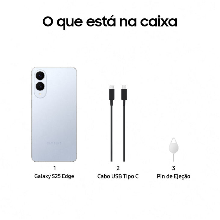 Smartphone Samsung Galaxy S25 Edge  6.7" (12 / 512GB) 120Hz Azul Hielo image number 5