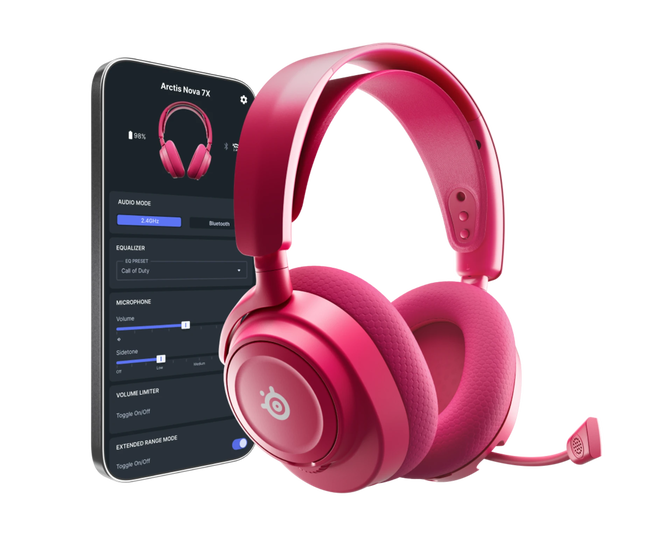 Auriculares SteelSeries Arctis Nova 7X Gen 2 Wireless/Bluetooth Magenta image number 1