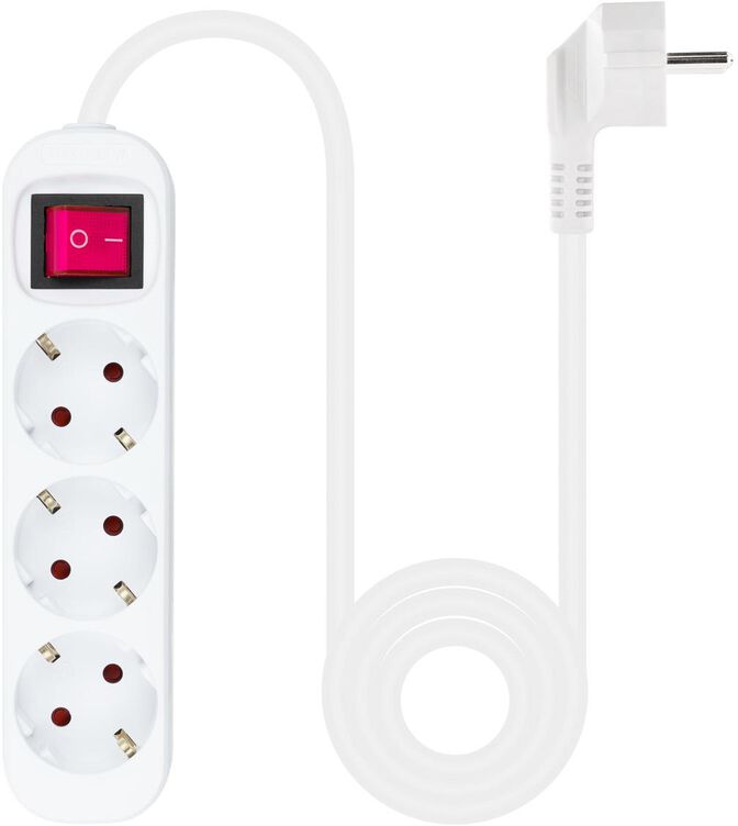 Regleta Nanocable 3 Tomas c/ switch 1.4 M Blanco image number 1
