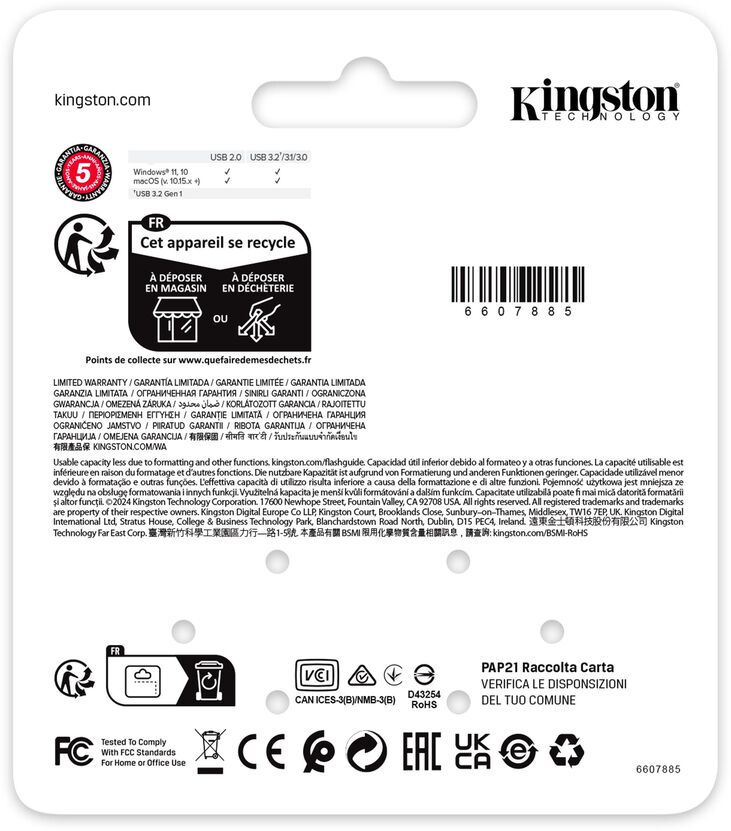 Pen Kingston DataTraveler SE9 G3 Dark Nickel 64GB USB3.2 Gen 1 image number 4
