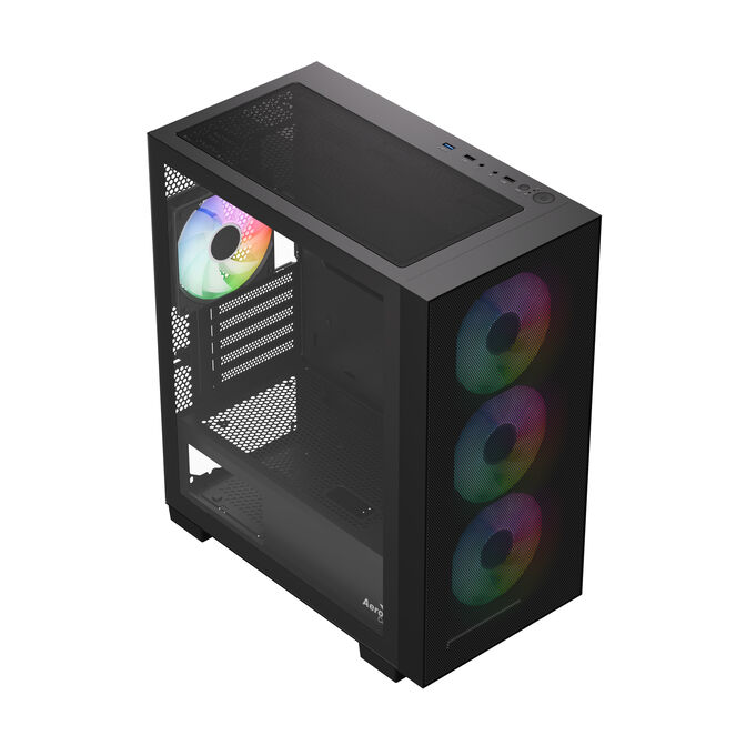 Caja Micro-ATX Aerocool B310A Flow ARGB Vidro Temperado Preto image number 1