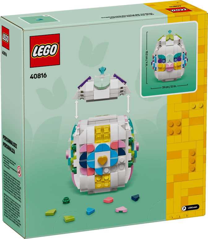 LEGO Iconic: Huevo de Pascua Decorativo, 386 Piezas (40816) image number 1