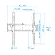 Soporte de Pared Tooq Tilt 32" a 55" Max. 40kg Negro image number null
