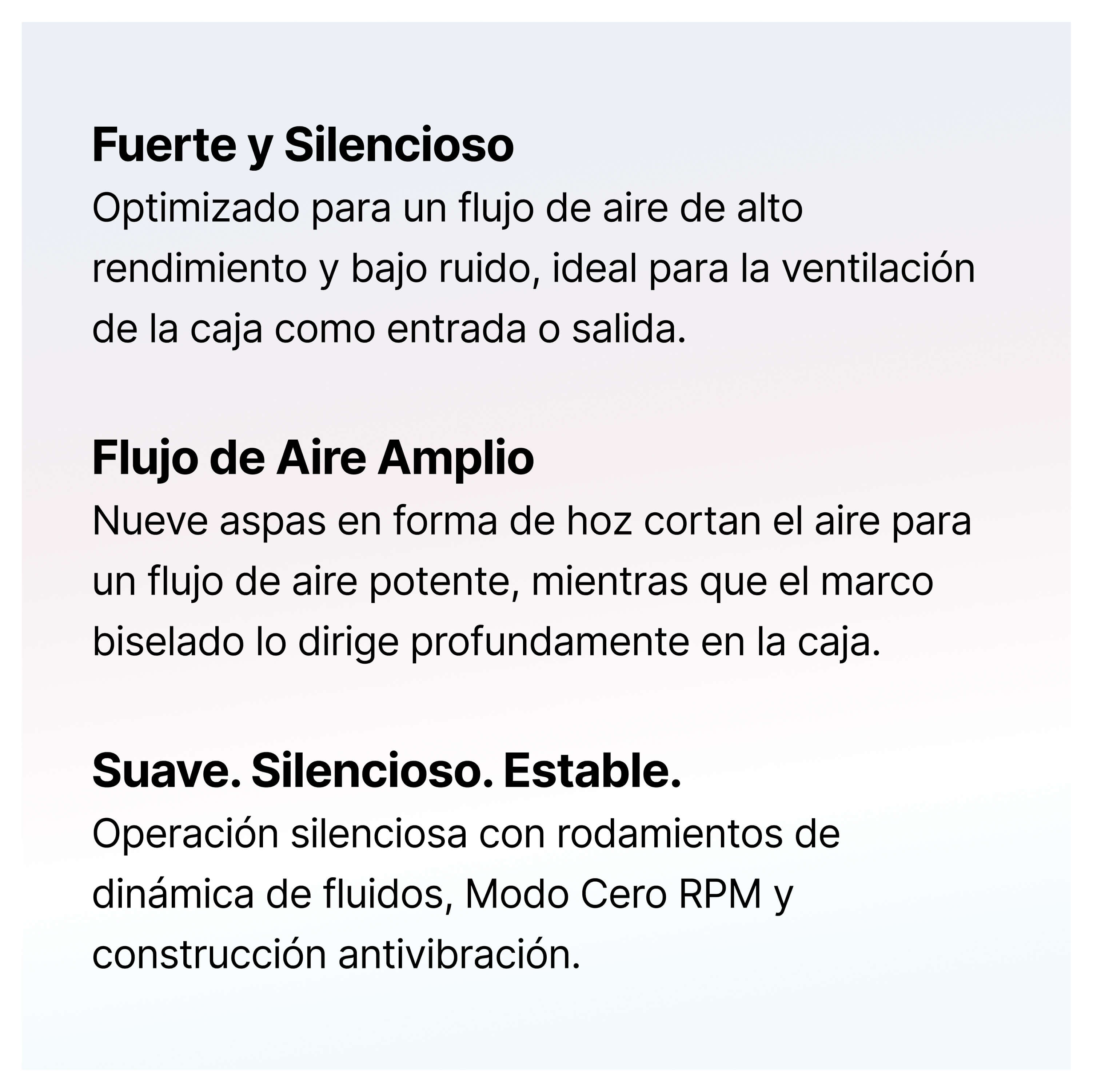 Flujo de aire silencioso