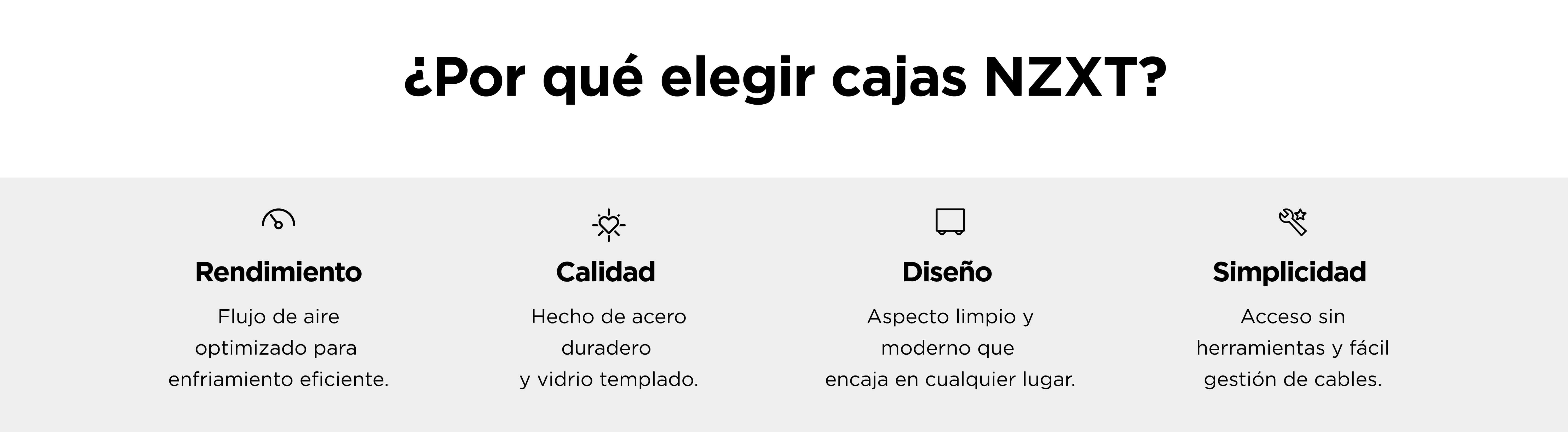 Por que elegir cajas NZXT