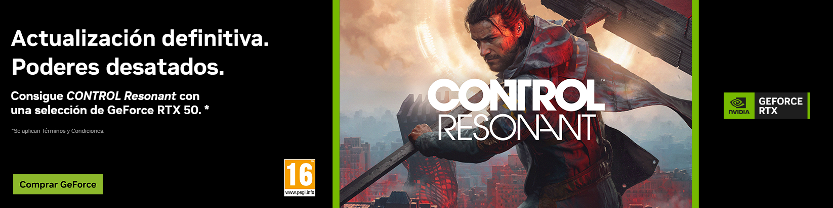 Compra una tarjeta GeForce RTX de la serie 50 seleccionada y llévate CONTROL Resonant