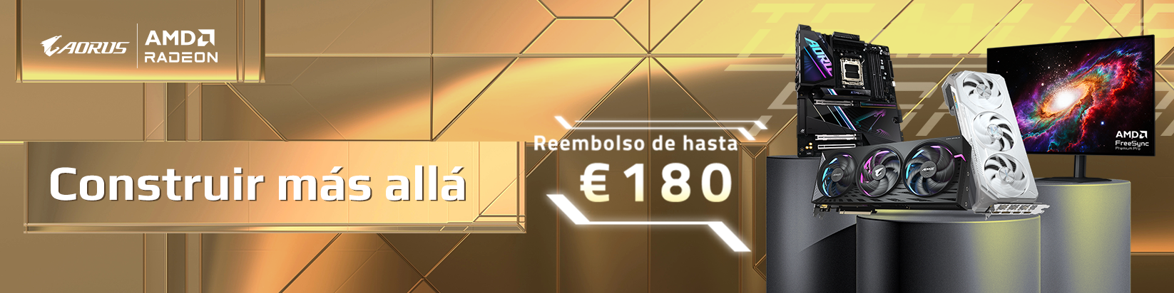 ¡Compra productos GIGABYTE que cumplan los requisitos y recibe hasta 180 € de reembolso!