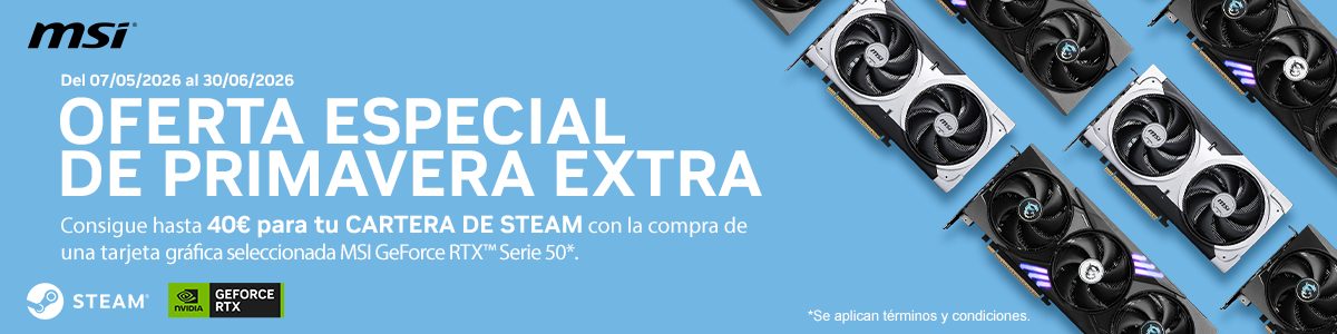 Oferta Steam Code no valor de até 40€ com placas gráficas MSI selecionada